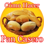 como hacer pan casero android application logo